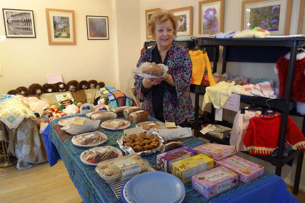 Hazel at the Pop-up Cake and Craft Sale at Safe Journey Home